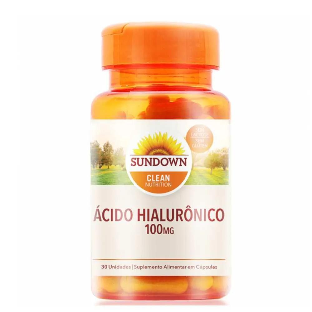 Suplemento Alimentar Sundown Ácido Hialurônico 100mg 30 cápsulas