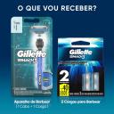 Kit Barbeador Gillette Mach3 Acqua Grip 1 aparelho + 2 cargas