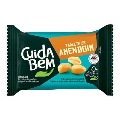Tablete de Amendoim Cuida Bem 20g