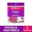 Esponja de Banho Ponjita Anatômica - Grátis Esponja Facial