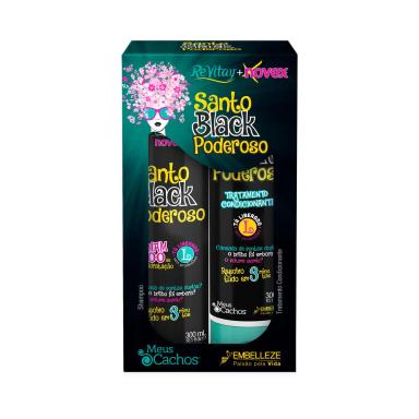 Kit Novex Vitay Santo Black Poderoso Shampoo + Tratamento Condicionante com 300ml cada