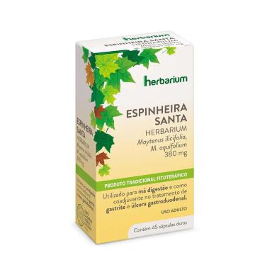 Espinheira Santa Maytenus Ilicifolia + M. Aquifolium 380mg 45 cápsulas