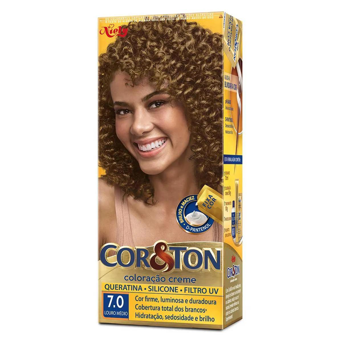 Tintura Niely Cor&Ton 7.0 Louro Médio