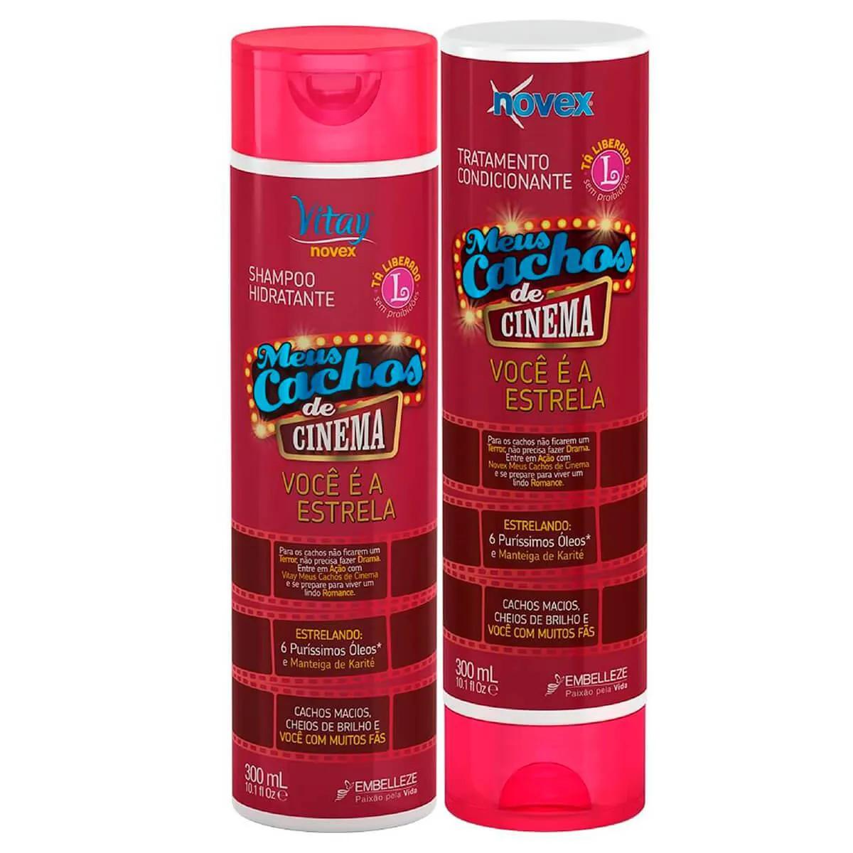 Kit Novex Vitay Shampoo + Condicionador Meus Cachos de Cinema 300ml cada