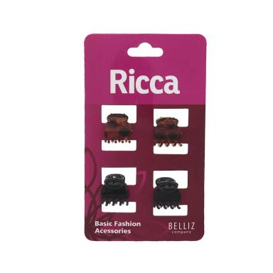 Mini Piranha de Cabelo Ricca com 4 unidades