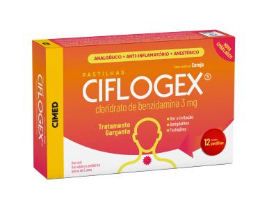 Pastilha Ciflogex 3mg Sabor Cereja 12 unidades