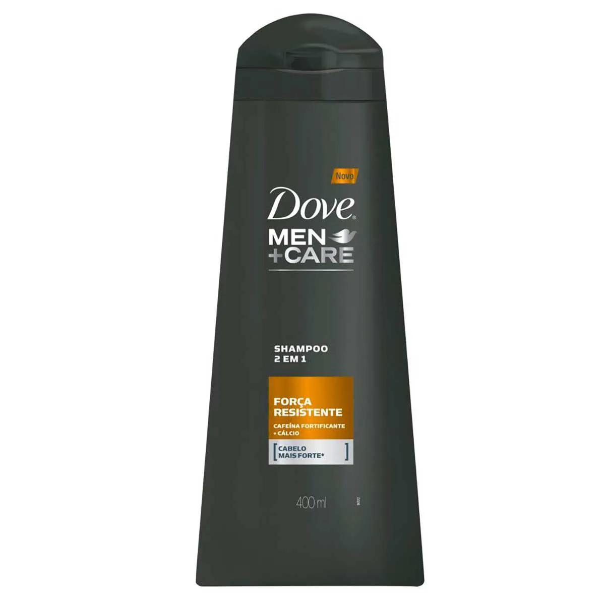 Shampoo e Condicionador Dove Men +Care 2 em 1 Força Resistente com 400ml