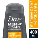 Shampoo e Condicionador Dove Men +Care 2 em 1 Força Resistente com 400ml