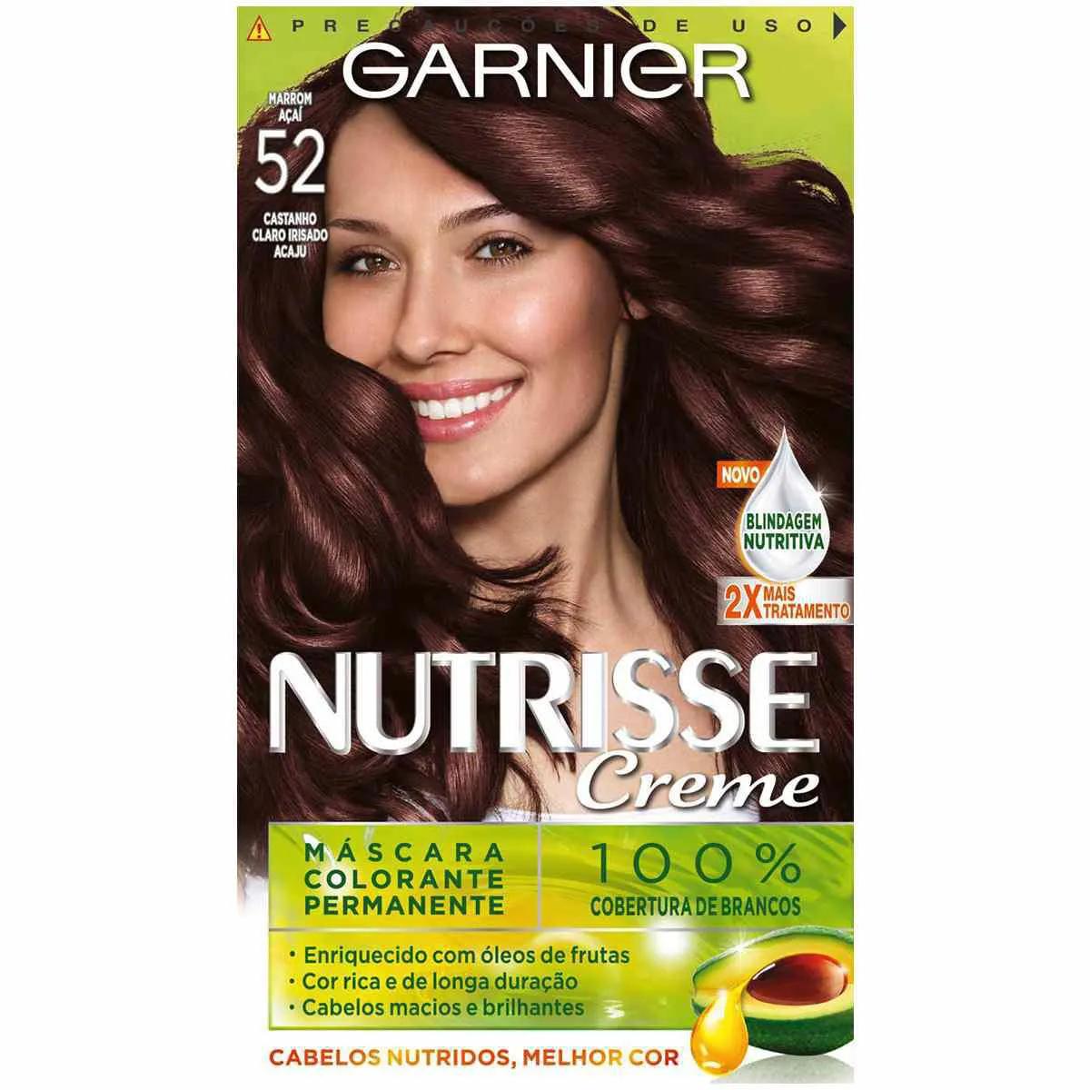 Tintura Permanente Nutrisse Creme 52 Marrom Acaju