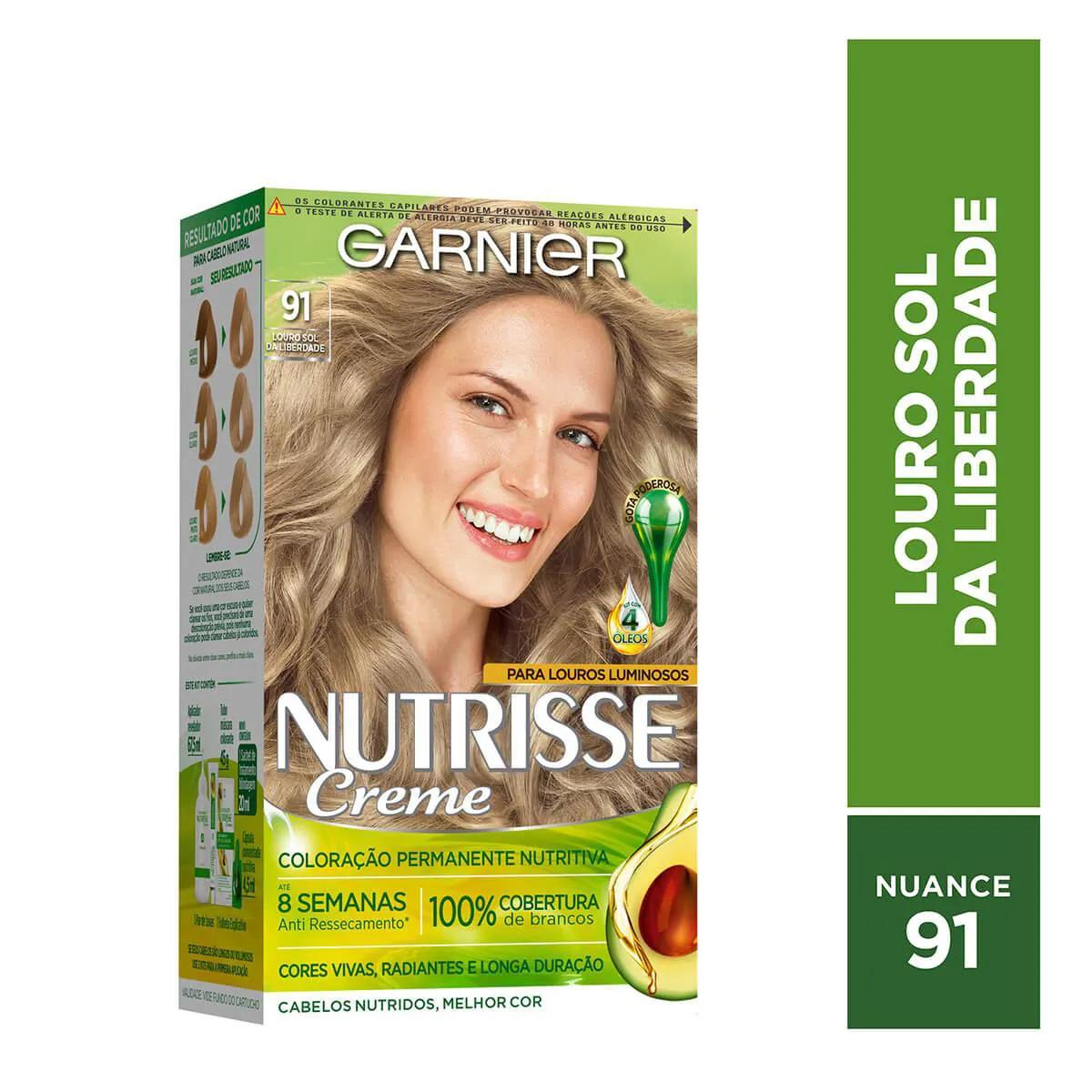 Tintura Permanente Nutrisse Creme 91 Louro Sol da Liberdade