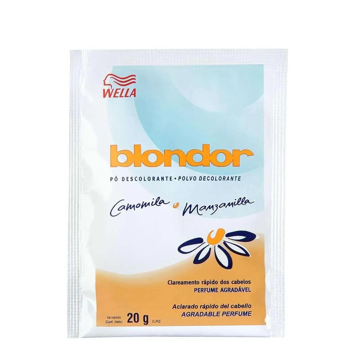 Pó Descolorante Blondor Camomila e Manzanilla Sachê com 20g