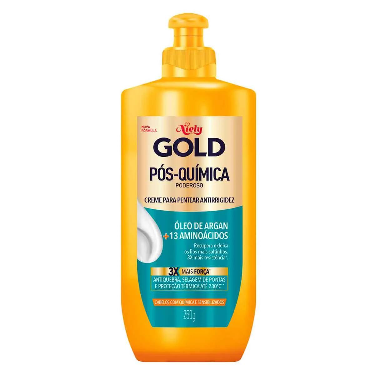 Creme para Pentear Niely Gold Pós-Química Antirrigidez 250ml