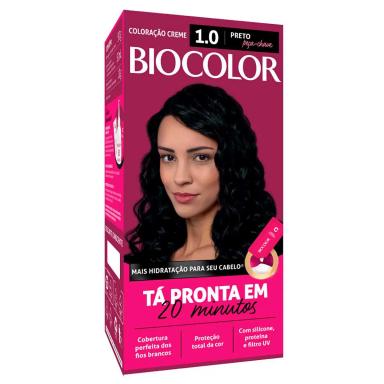 Biocolor Kit Econômico Coloração Creme 1.0 Preto Peça-Chave com 1 unidade