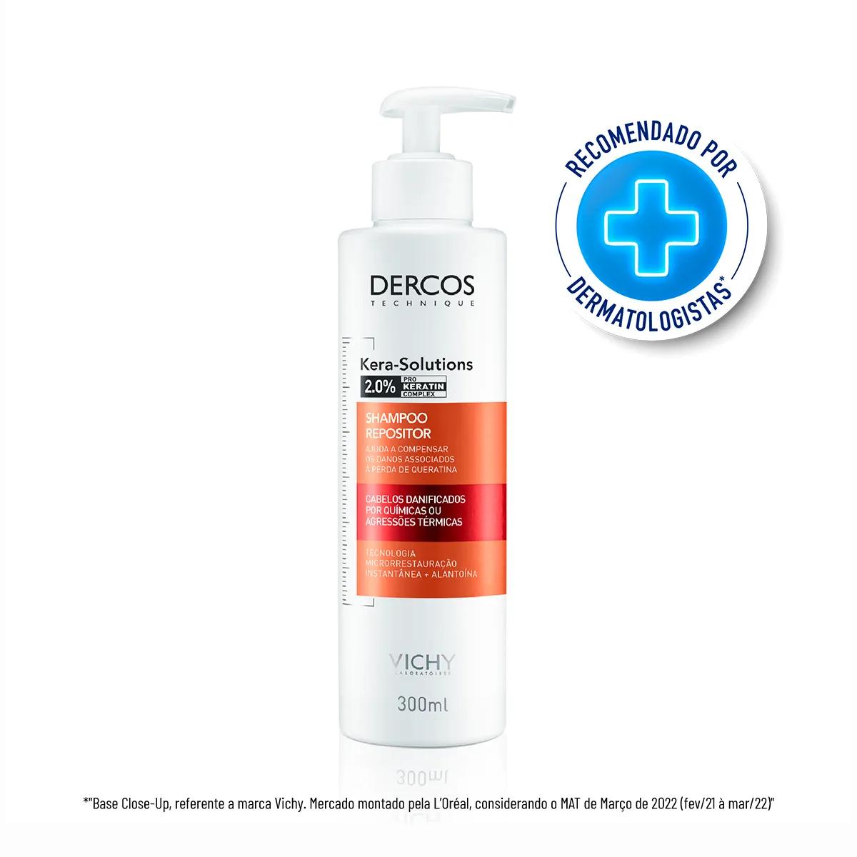 Shampoo Repositor Vichy Dercos Kera-Solutions Cabelos Danificados 300ml