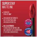 Batom Líquido Longa Duração Maybelline SuperStay Matte Ink 175 Ringleader 5ml