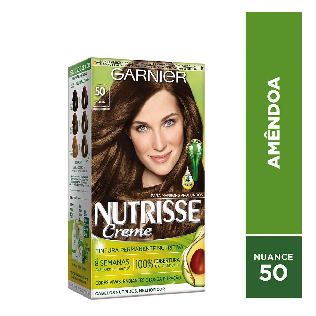 Tintura Permanente Nutrisse Creme 50 Amêndoa