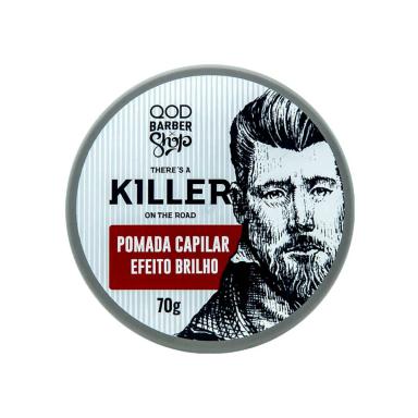 Pomada Capilar Efeito Brilho QOD Barber Shop There's a Killer on the Road com 70g