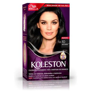 Tintura Creme Koleston Noites Iluminadas 10 Preto Infinito com 1 Unidade