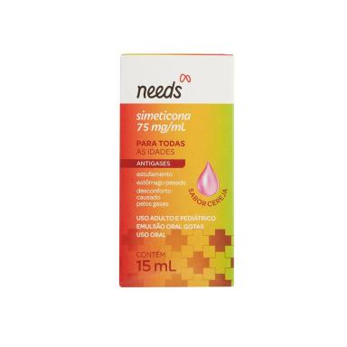 Simeticona Needs 75mg/ml Sabor Cereja Gotas 15ml
