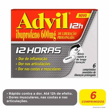 Advil Ibuprofeno 600mg 6 comprimidos