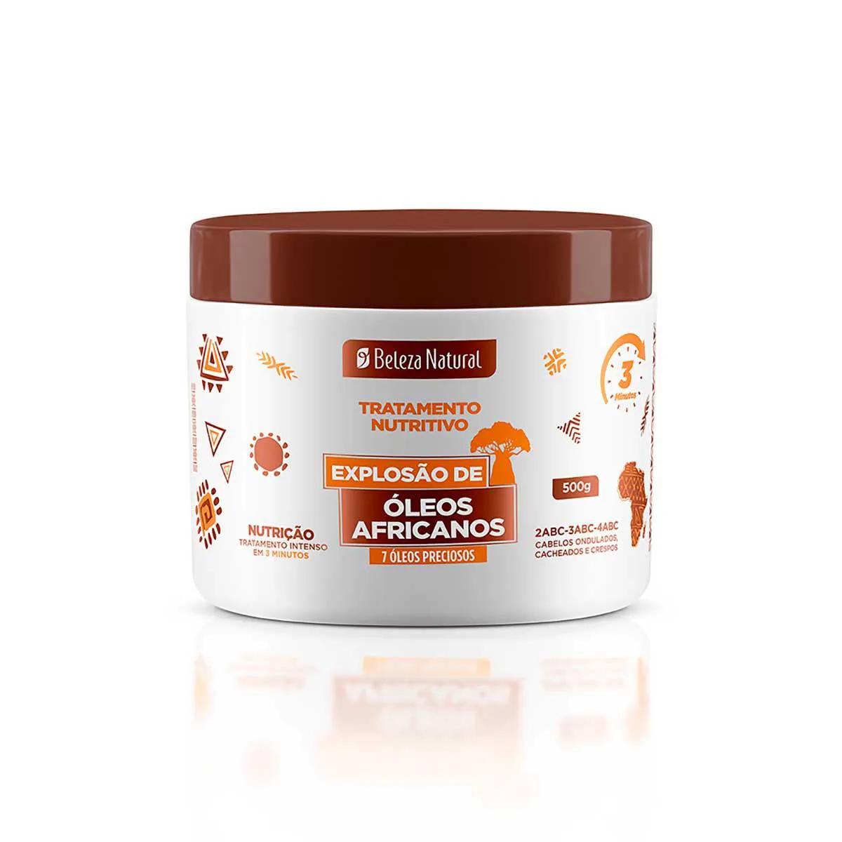 Máscara de Tratamento Beleza Natural Explosão de Óleos Africanos Nutrição com 500g