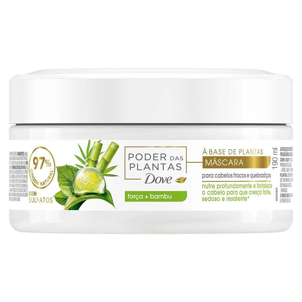 Máscara Capilar Dove Poder da Plantas Força + Bambu com 190ml