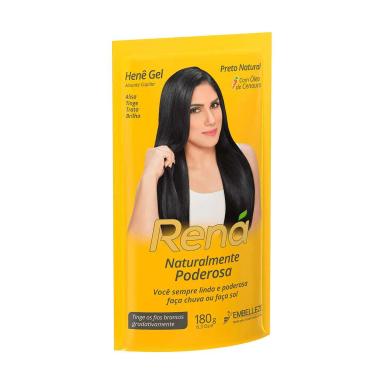 Alisante Henê Gel Rená Preto Natural com 180g