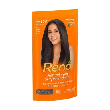 Alisante Henê Gel Rená Preto Café com 180g
