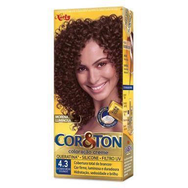 Tintura Cor&Ton Niely 4.3 Castanho Médio Dourado com 1 Unidade