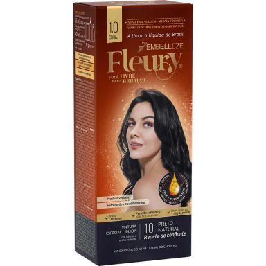 Tintura Permanente Fleury 1.0 Preto com 1 Unidade