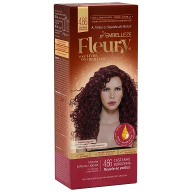 Tintura Permanente Fleury 4.66 Castanho Borgonha com 1 Unidade