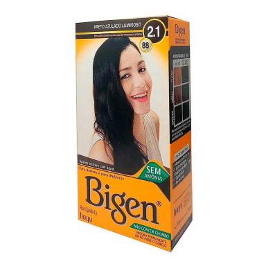 Tintura Permanente em Pó Bigen Preto Azulado Luminoso com 1 Unidade