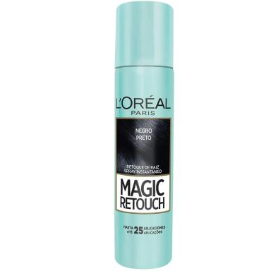 Retoque de Raiz Instantâneo em Spray L'Oréal Magic Retouch Preto com 75ml