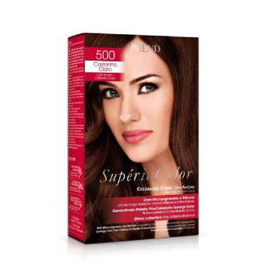 Tonalizante Creme Amend Supéria Color Sem Amônia 500 Castanho Claro com 1 Unidade