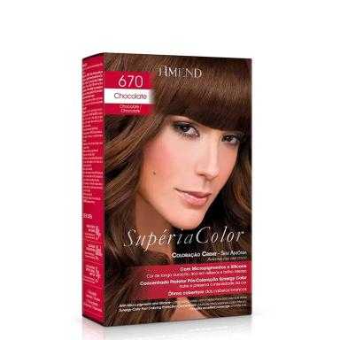 Tonalizante Creme Amend Supéria Color Sem Amônia 670 Chocolate com 1 Unidade