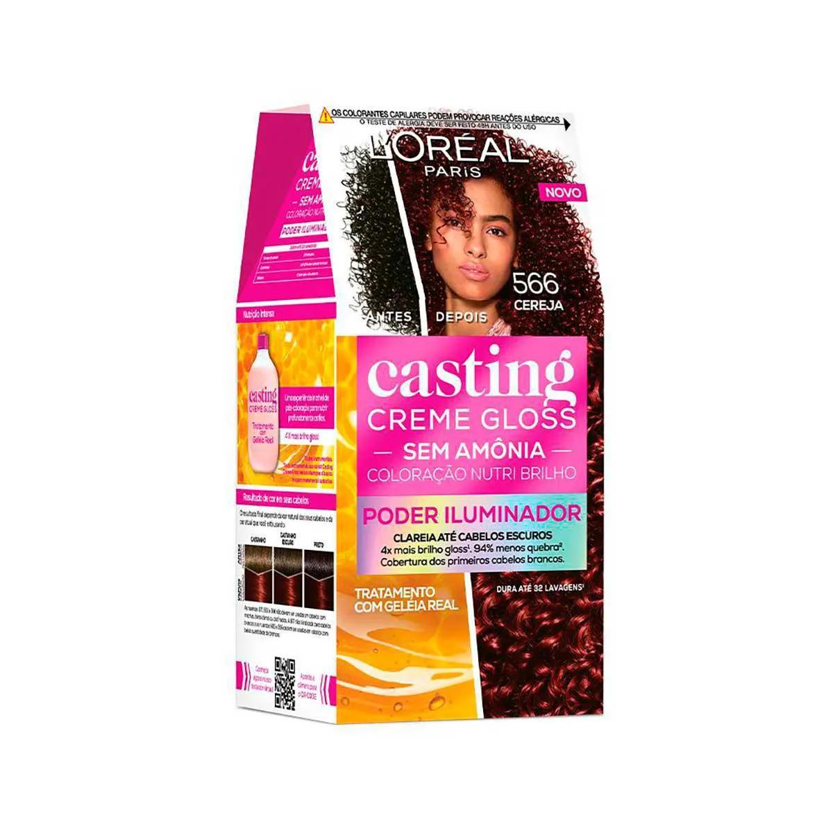 Tinta de Cabelo Casting Creme Gloss - Poder Iluminador de L’Oréal Paris 566 Cereja 230g