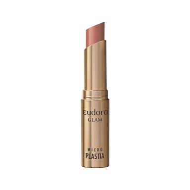 Batom Eudora Glam Micro Plastia Nude Rosado 3,3g