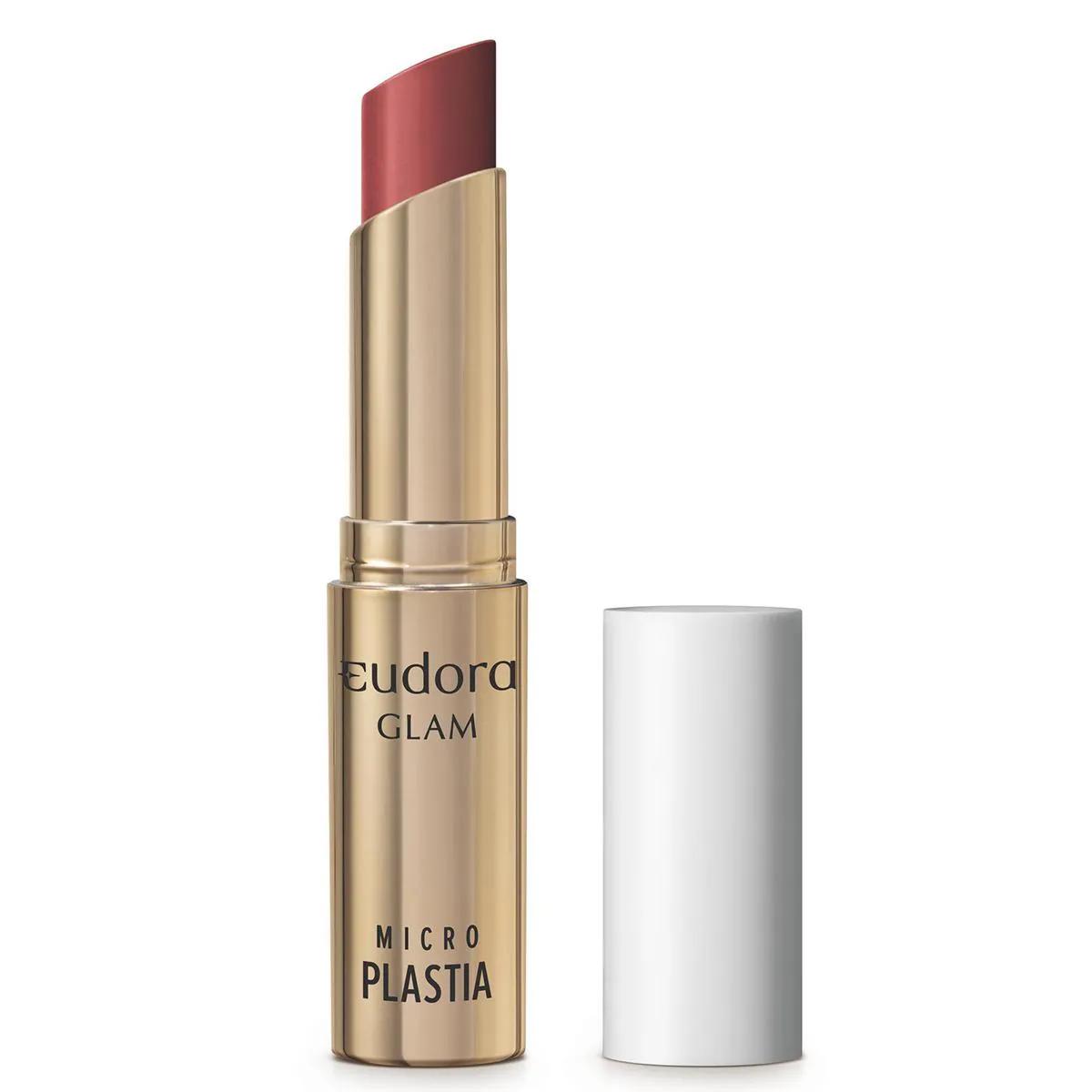 Batom Eudora Glam Micro Plastia Vermelho Ruby 3,3g