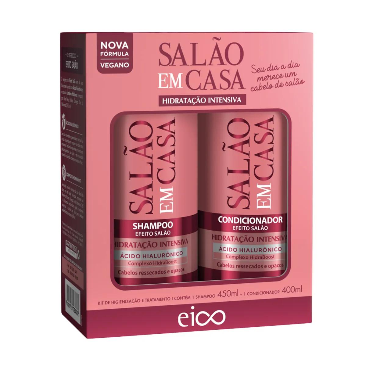 Kit Eico Salão em Casa Hidratação Intensiva Shampoo 450ml + Condicionador 400ml