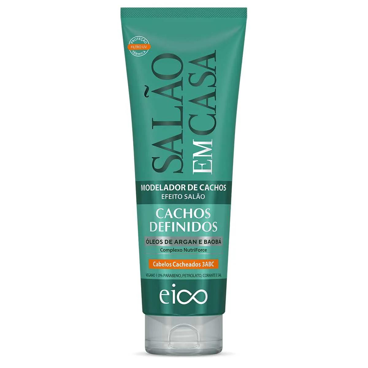 Modelador de Cachos Eico Salão Em Casa Cachos Definidos 250ml