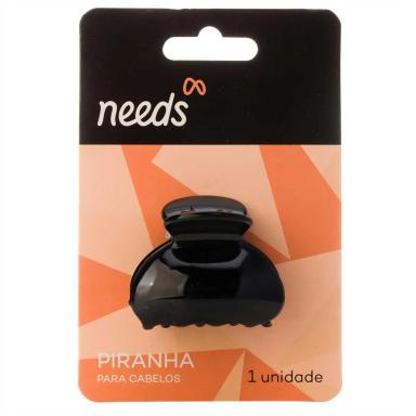 Piranha de Cabelo Needs Preta Tamanho Mini 1 unidade