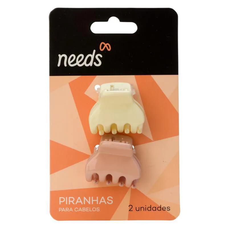 Kit Piranha de Cabelo Needs Colorida Perolada Tamanho P 2 unidades