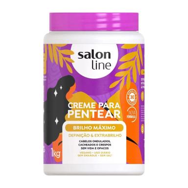 Creme para Pentear Brilho Máximo Salon Line Cabelos Cacheados 1kg