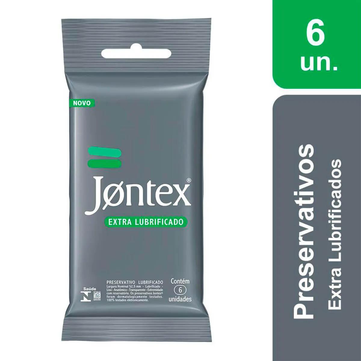 Camisinha Jontex Confort Plus Extralubrificado com 6 unidades