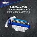 Gillette Mach3 Turbo Barbeador com 1 aparelho e 2 cargas