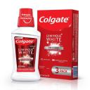 Kit Colgate Luminous White Brilliant Mint com 3 pastas de dente de 70g + 1 enxaguante bucal de 250ml