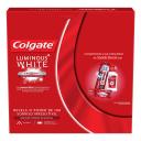 Kit Colgate Luminous White Brilliant Mint com 3 pastas de dente de 70g + 1 enxaguante bucal de 250ml