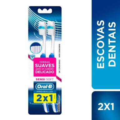 Escova de Dente Oral-B Pro-Saúde Sensi-Soft Macia com 2 unidades