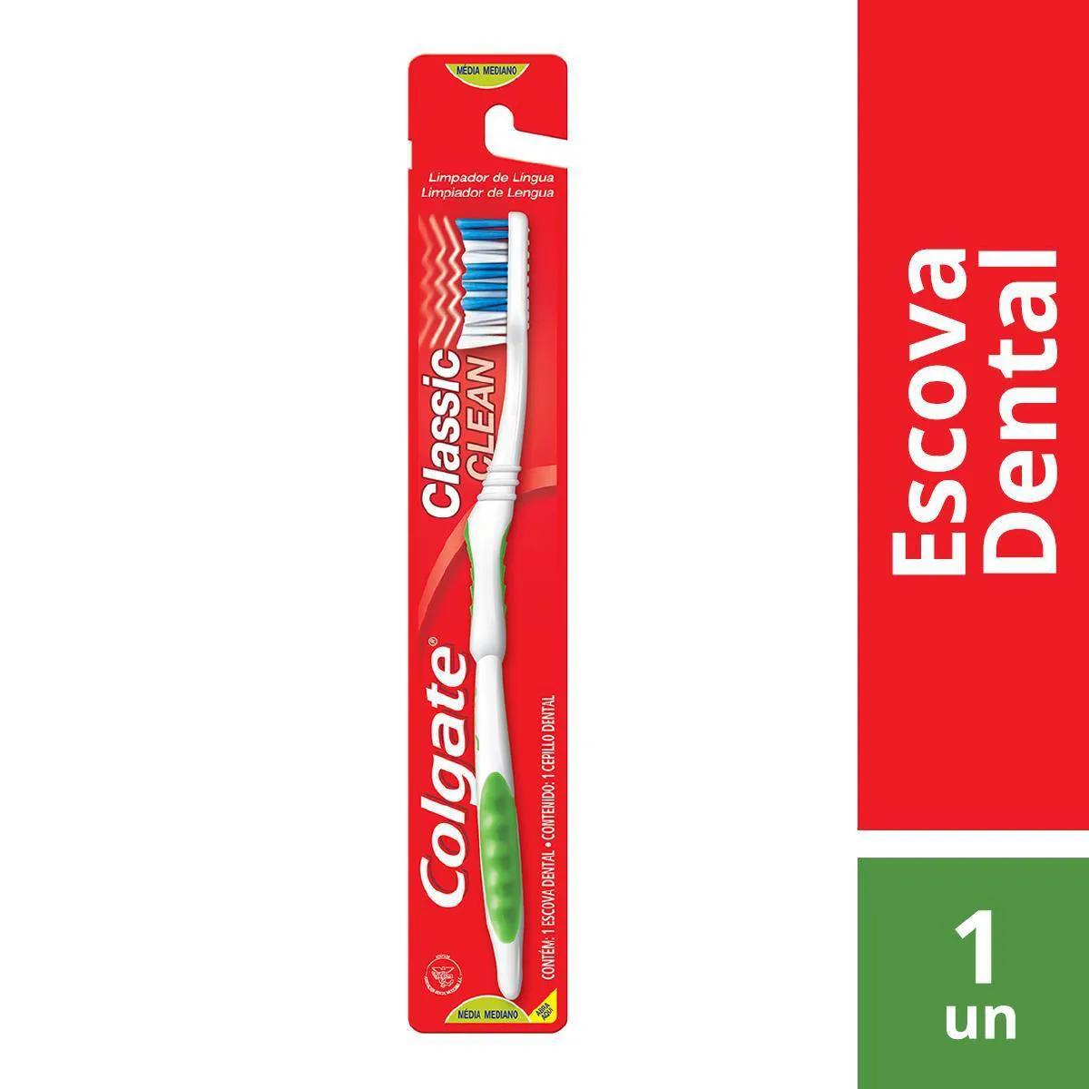 Escova de Dente Colgate Classic Clean com 1 unidade