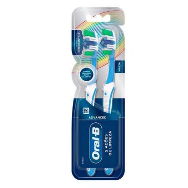 Escova de Dente Oral-B Complete 5 Ações de Limpeza Macia N°40 com 2 unidades